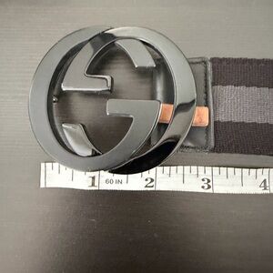 Gucci unisex Stylish Black Belt with Iconic Logo